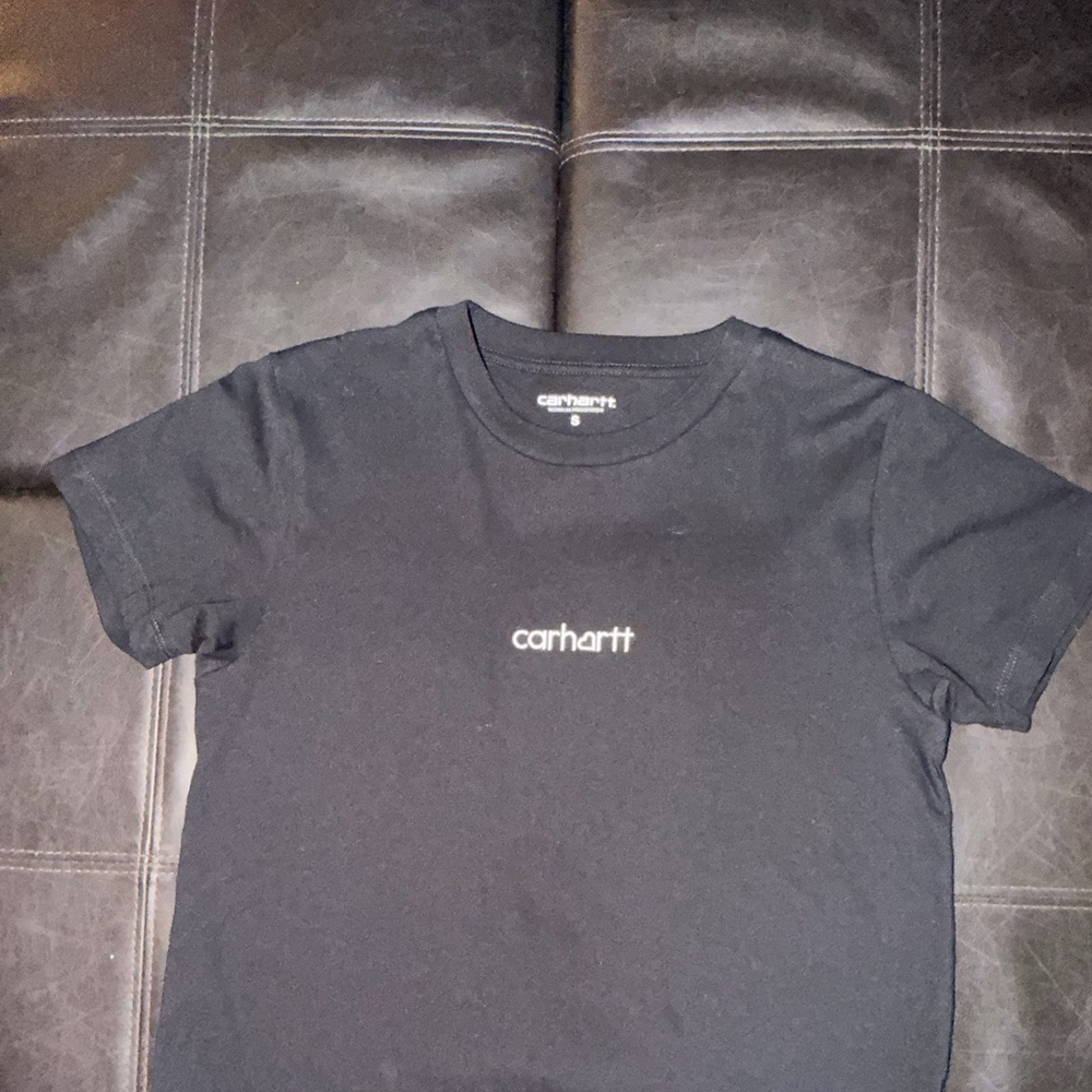 Carhartt Black Tee with White Logo